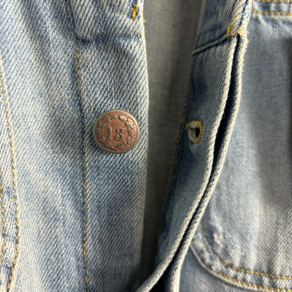 NWT R13 Mick Romper Toni Blue Medium Distressed Denim Blue Jean $745 SS - Picture 12 of 16